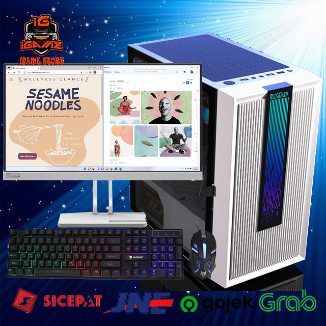 Paket Lengkap Full SET PC GAMING AMD Ryzen 7 5700X/DDR4 16GB/Monitor 24&quot; Siap Pakai