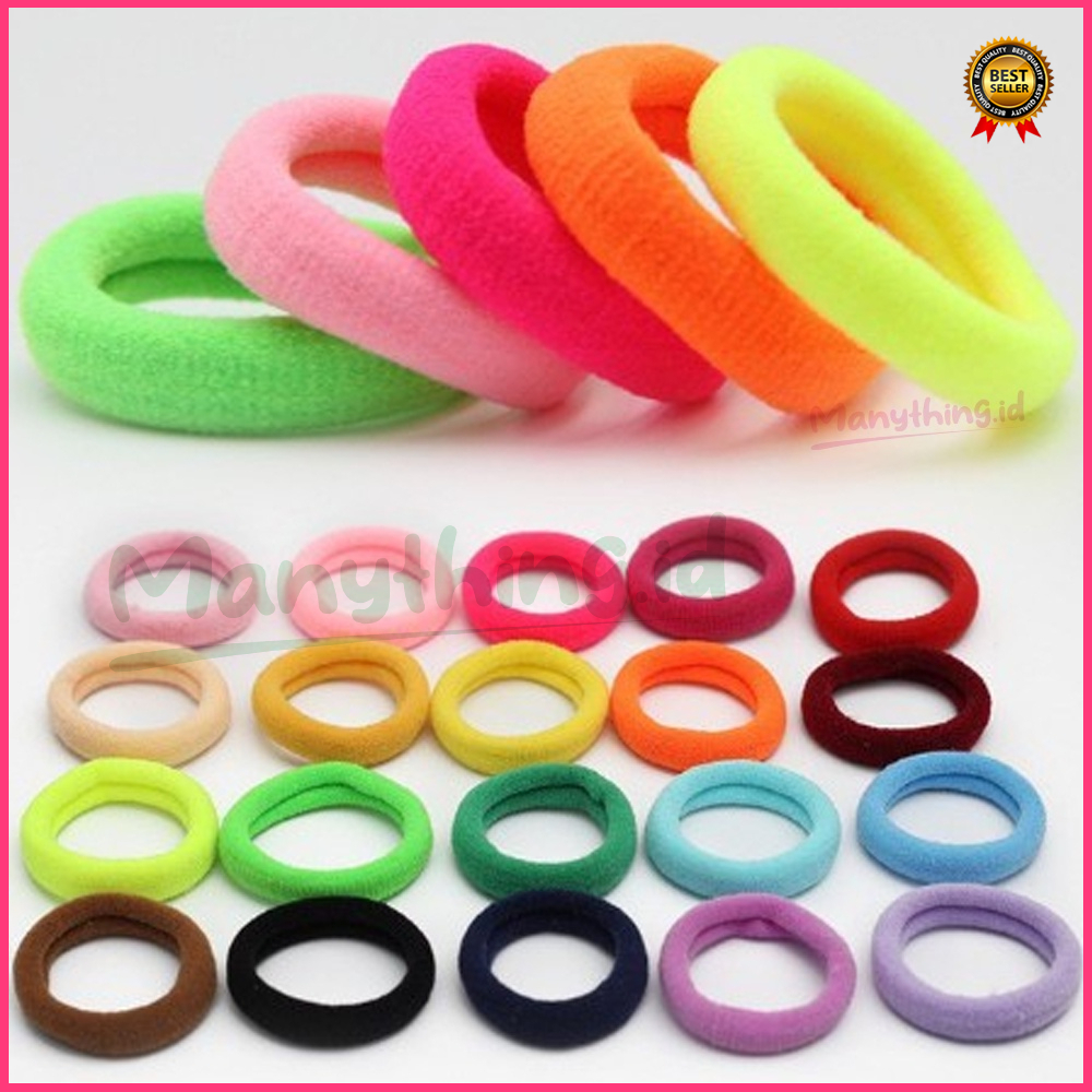 Karet Rambut Polos Warna Warni Ikat Rambut Rubber Elastis Kunciran Karet Rubber Elastis