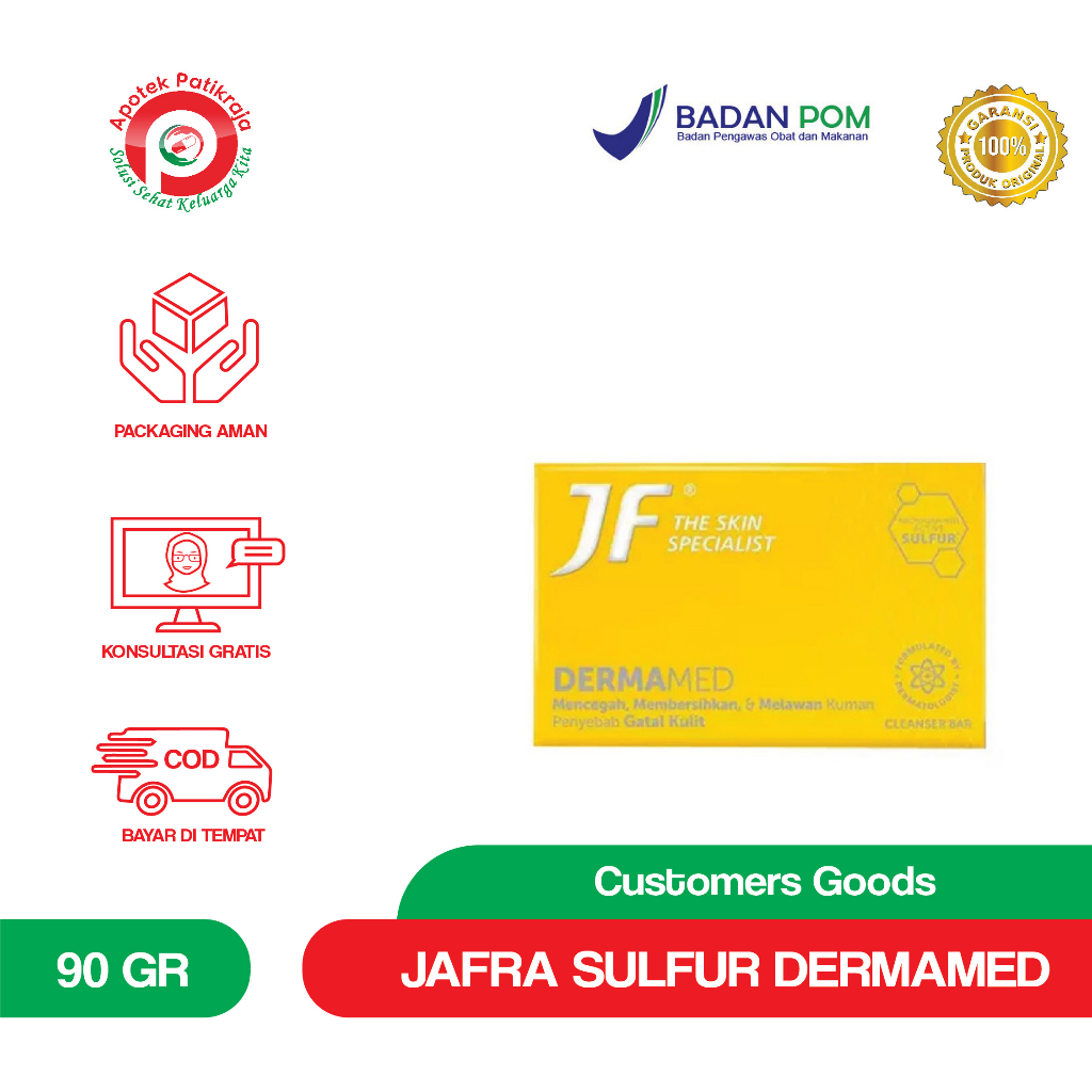 JF SULFUR DERMAMED SOAP SABUN JF