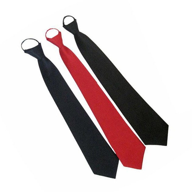 CSP147 -  Dasi Pria Black Tie Kerja Sekolah Hitam Merah Cosplay Kostum