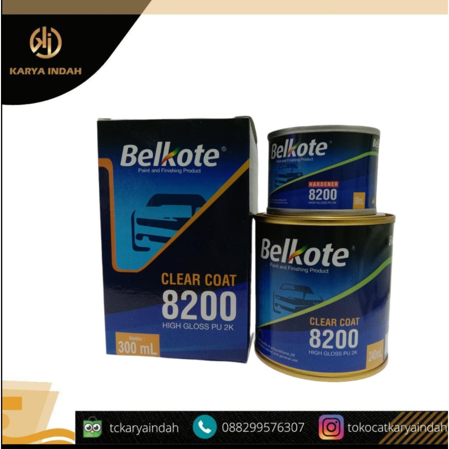 VARNISH BELKOTE 8200 GLOSS /CLEAR 2K BELKOTE GLOSS 300 ML