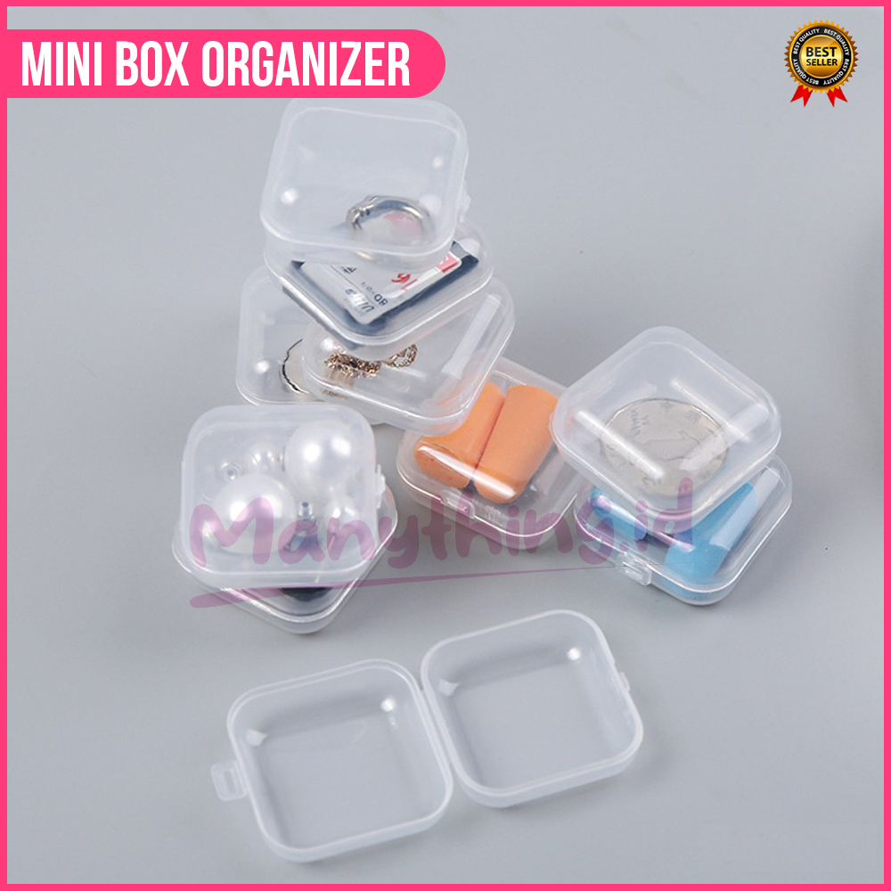 Kotak Obat Travel Wadah Penyimpanan Mini Transparan Kotak Tempat Obat Aksesoris Kecil Mini Box Organizer