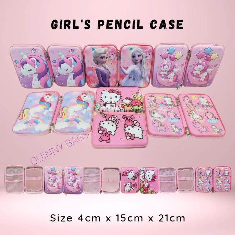 

Pencilcase 3D HardTop BT21 FROZEN UNICORN LOL OWL /Kotak pensil HardTop 3D BTS/Tempat Pensil POP IT Pencil case POP IT