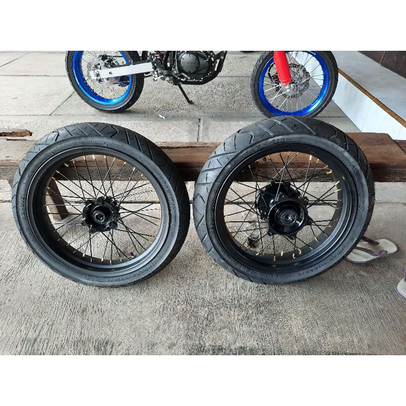 Roda supermoto velg supermoto ban motor honda crf 150L paket hemat
