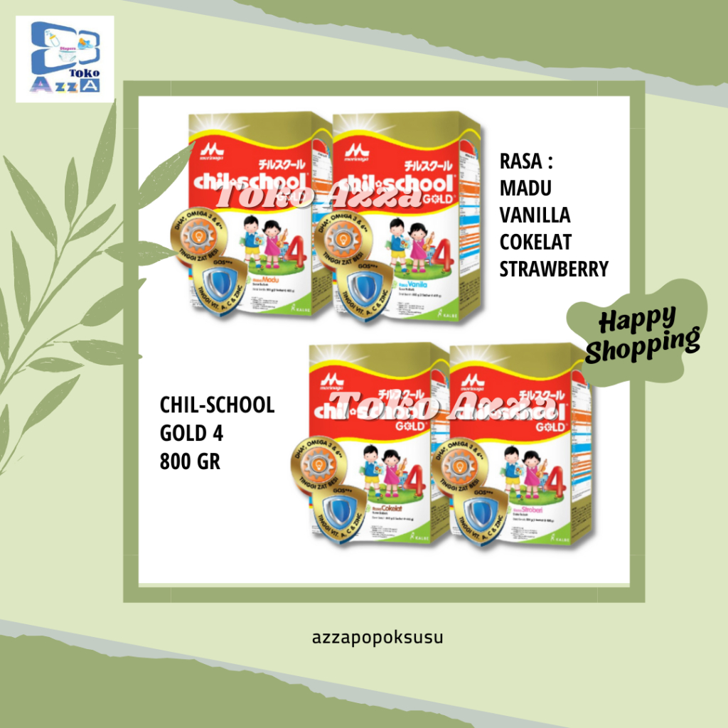 MORINAGA CHIL SCHOOL GOLD 4/ CHIL KID 3 / 800 GR / 1600 GR RASA VANILLA - MADU - COKLAT - STROBERI