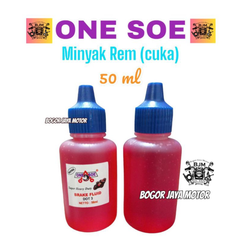 1 pcs ONE SOE ONESOE MINYAK REM CUKA 50 ML DOT 3 BRAKE FLUID NEUTRAL MINYAK REM MURAH MINYAK REM CUK