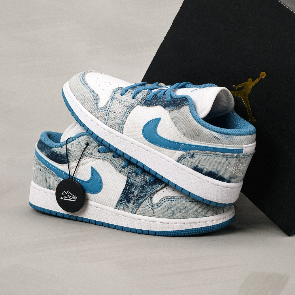 Air Jordan 1 Low SE Washed Denim GS