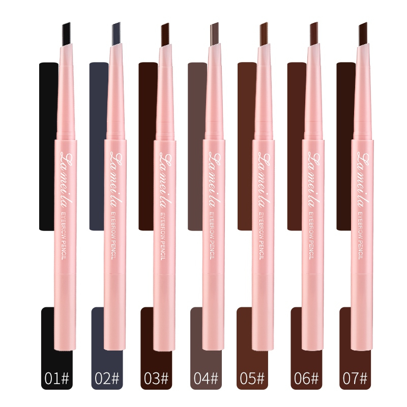 LAMEILA EYEBROW 2 IN 1 PENSIL ALIS KEPALA GANDA 7 WARNA EFFECT LA024