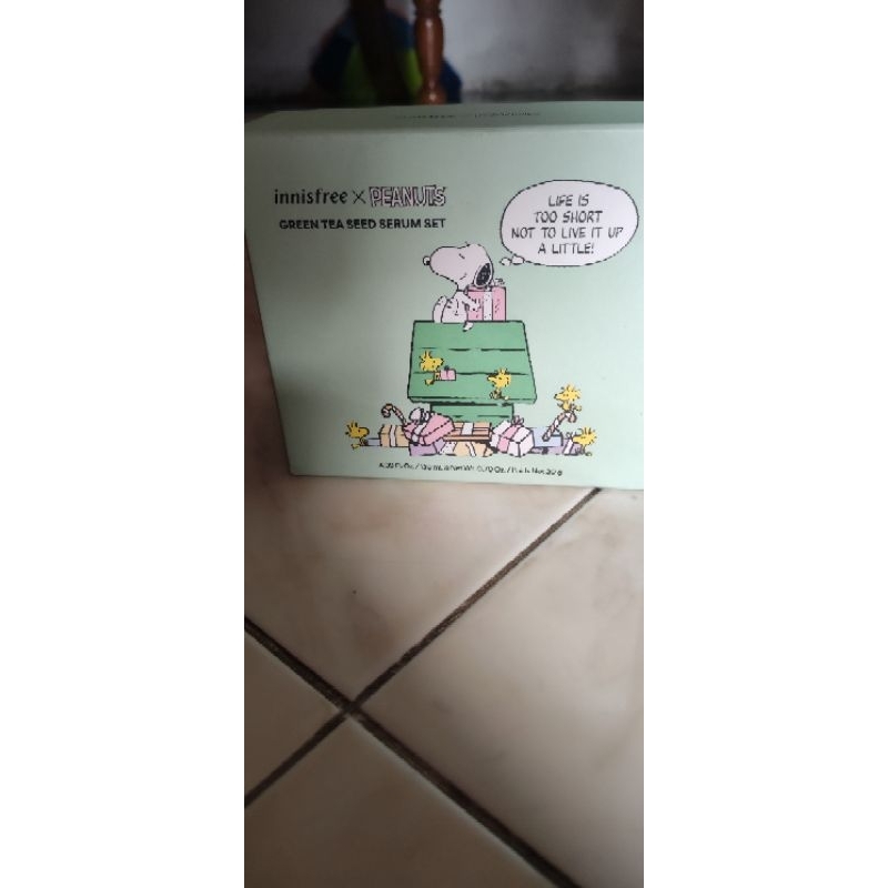 innisfree X Peanuts Green Tea Seed Serum Set