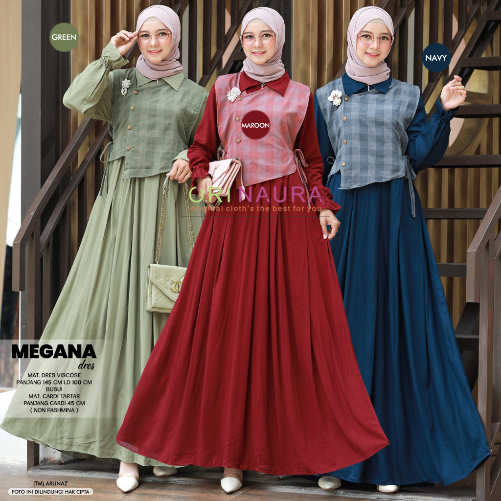 Gamis Dewasa Megana Matt Viscose Original Naura