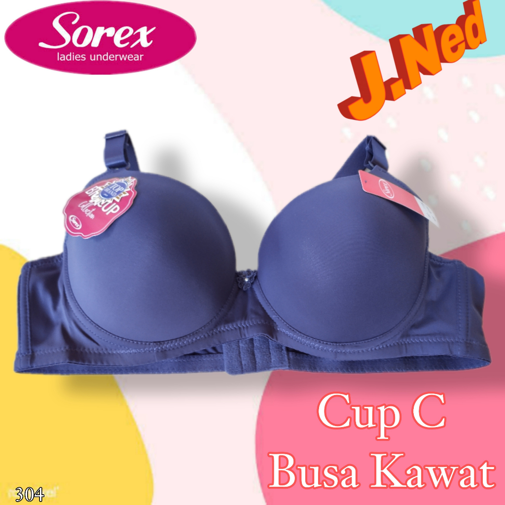 J304 - BRA SOREX BUSA ADA KAWAT CUP BESAR 36C - 42C TIGA PENGAIT