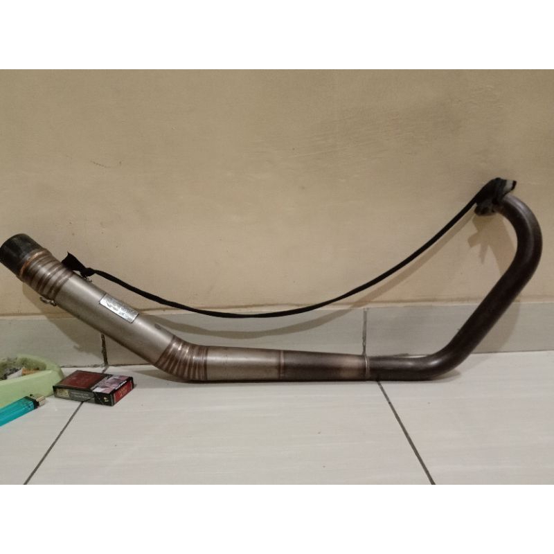 header/pipa original wrx old rs150 sanblast for satria Fu Karbu