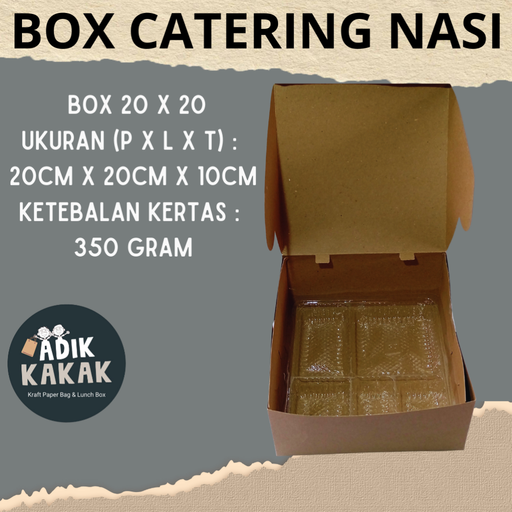 

Kotak Nasi Katering Coklat/ Dus kue Coklat/ Box Nasi Coklat // Mika 5 Sekat