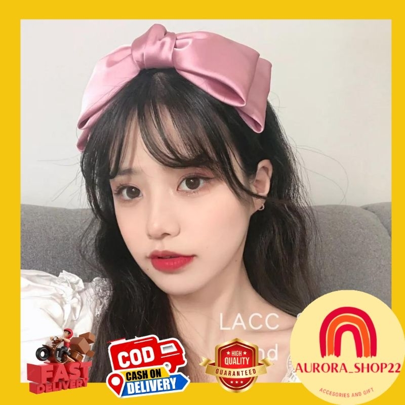 [COD] BANDO KOREA WANITA MODEL PITA SATIN CUTE ALA KOREA BANDO PITA IKAT BESAR BANDO BANDANA WANITA