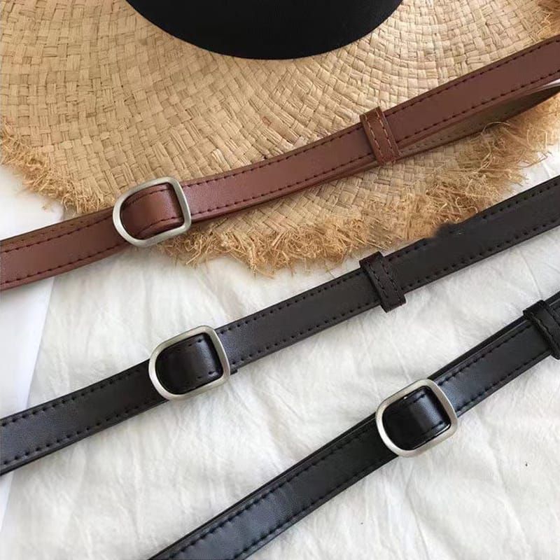 Ikat Pinggang Wanita Kulit PU Gesper Tali Pinggang Premium Impor Belt Retro