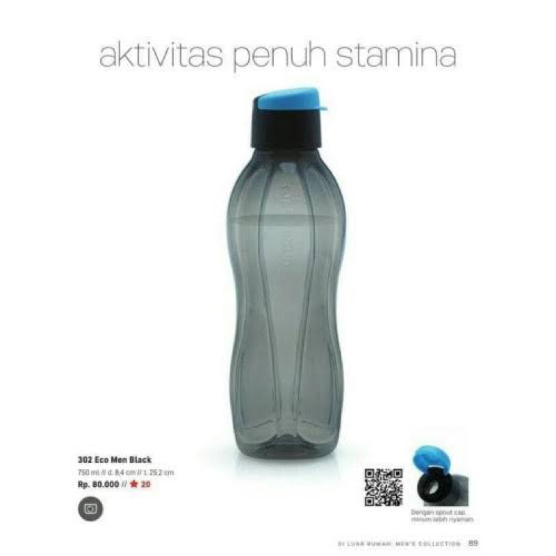 Tupperware Eco bottle Botol 750ml Botol Minum