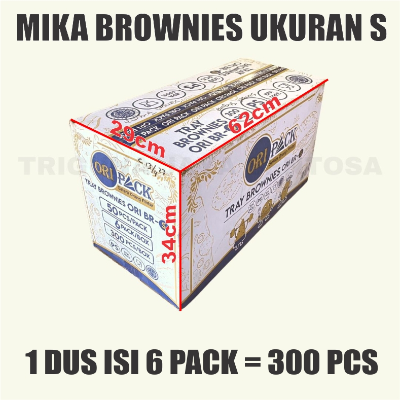 Mika Brownies S Kecil Per Dus Tray Box Brownis Kotak Bronis Murah