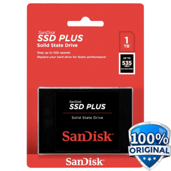 Promo SanDisk SSD Plus 1TB SATA - SDSSDA-1T00 - Black Murah