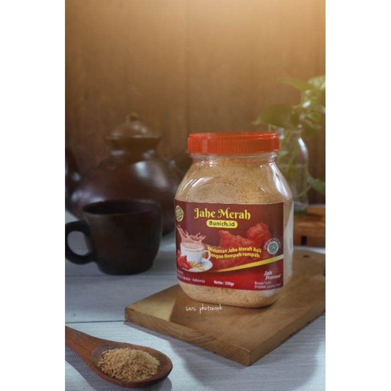 

JAHE MERAH INSTAN DENGAN REMPAH-REMPAH - JAHE MERAH SERBUK BUNICH.ID - 350GR