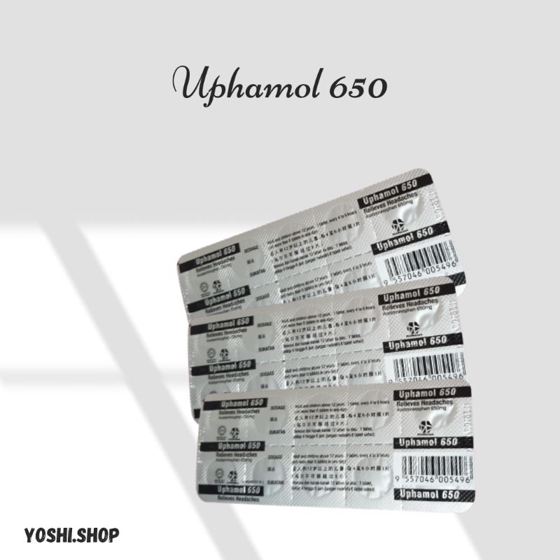 Uphamol 650 dari malaysia, isi 10 tablet