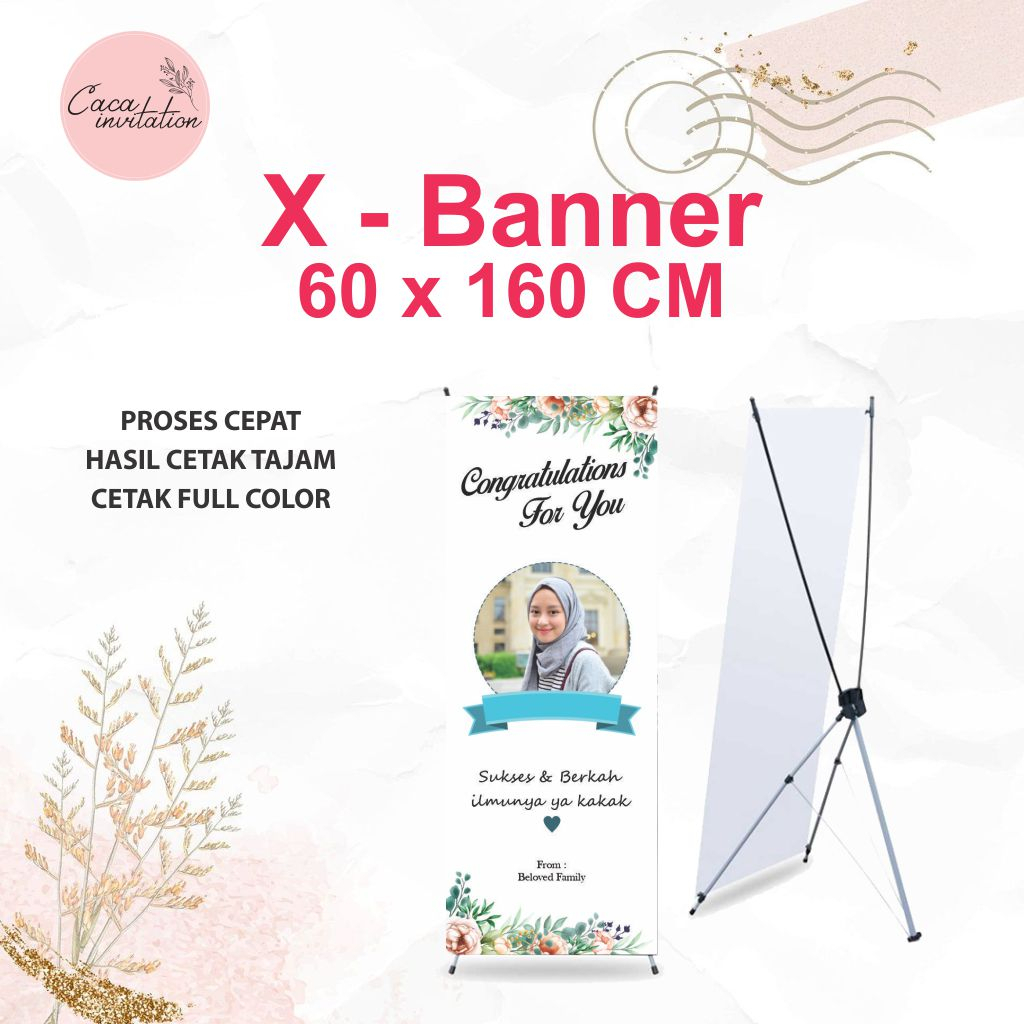 CETAK Y BANNER 60X160 CM / Y BANNER MURAH / RANGKA Y BANNER / TIANG X BANNER / X BANNER WISUDA / X B