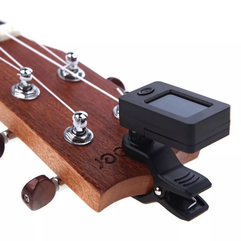 Tuner Gitar Digital Clip On Chromatic Guitar Bass Ukulele