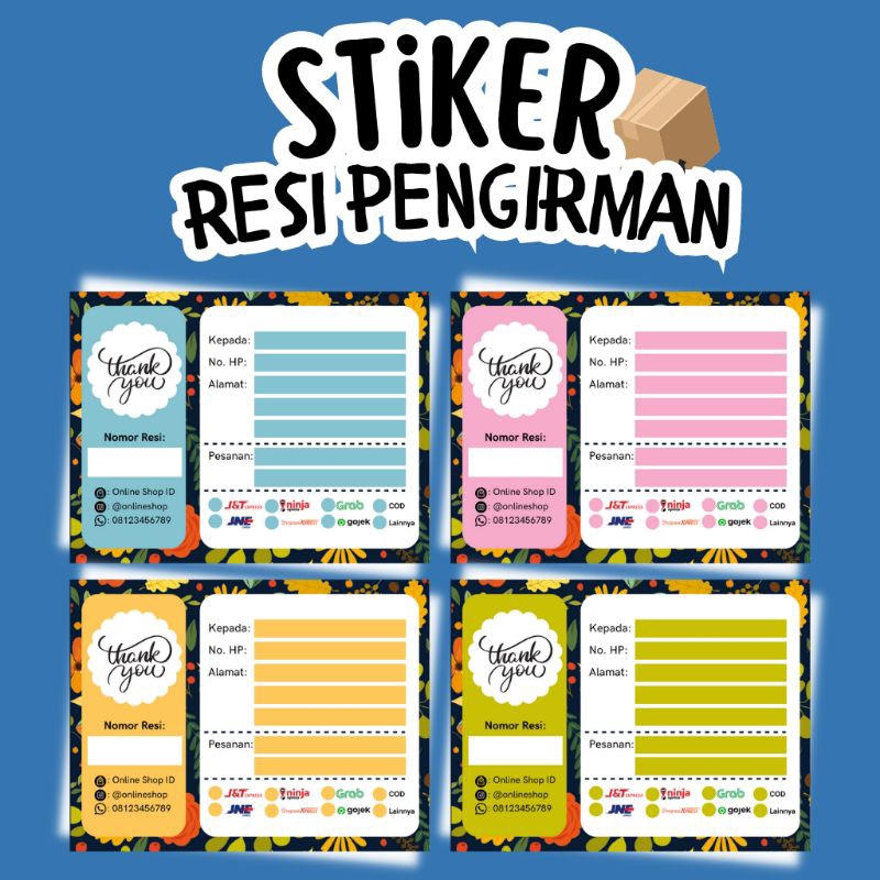 

(24pcs) CUSTOM STIKER LABEL PENGIRIMAN OLSHOP