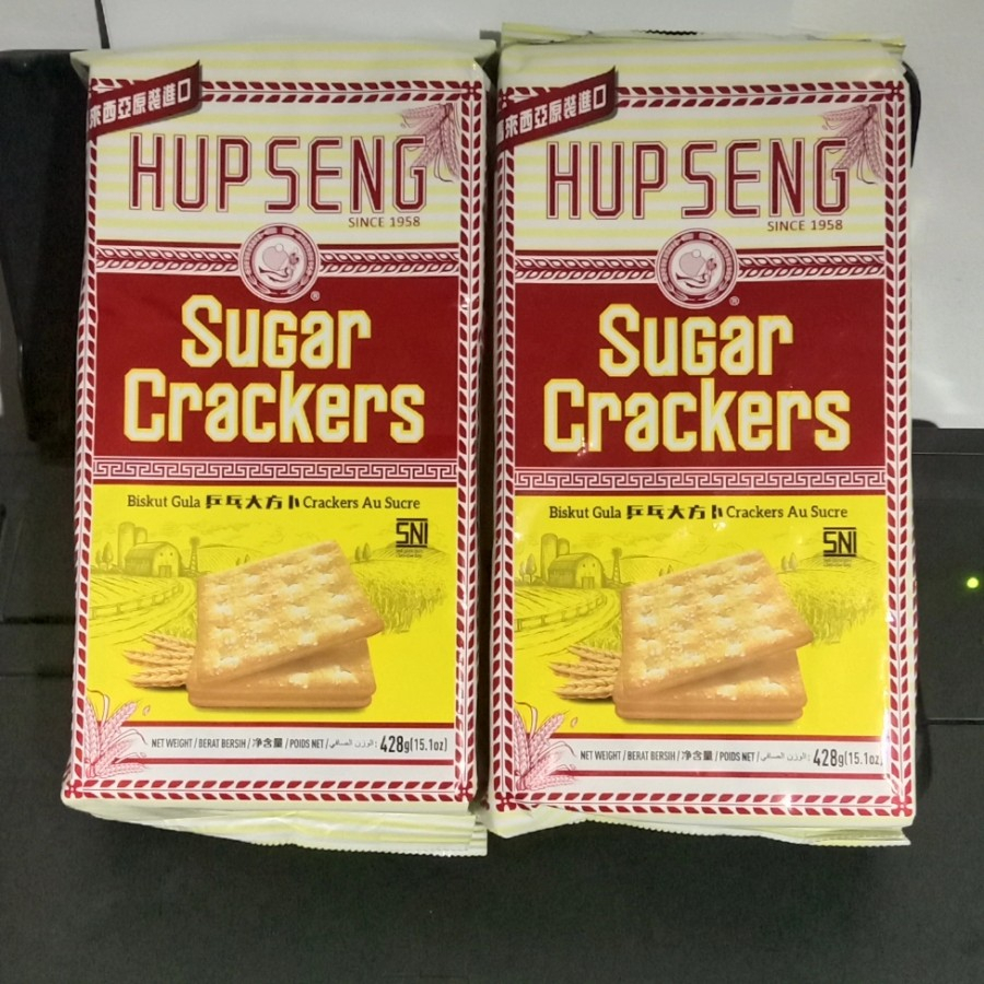 

Hup Seng Sugar Crackers 428 gram. Biskuit / Gabin Gula. Cap Ping Pong
