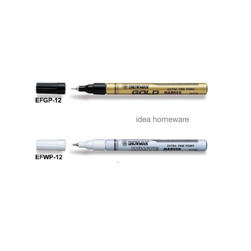 

Spidol Snowman Marker EXTRA FINE Paint Marker Gold White Silver