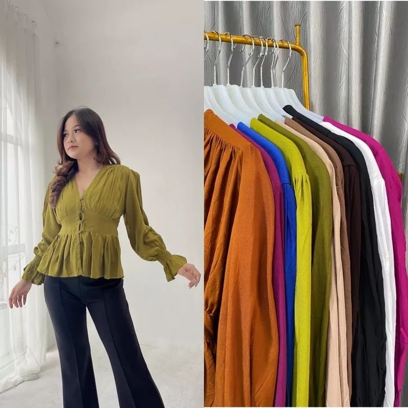 LUNA BLOUSE WANITA LENGAN PANJANG RAYON