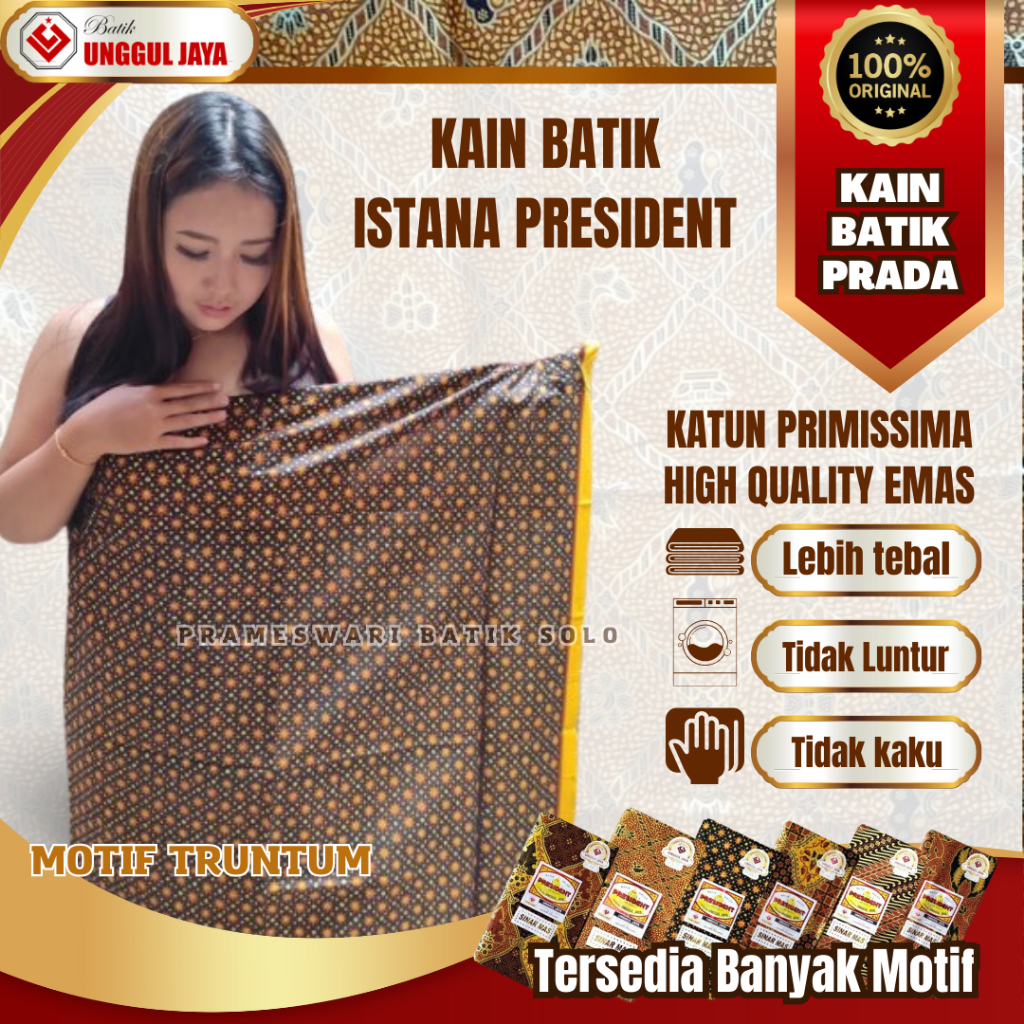 Kain Batik Jarik Prada Solo Motif Truntum Jarit Seserahan Sewek Nikahan Pengantin Mantu Prameswari
