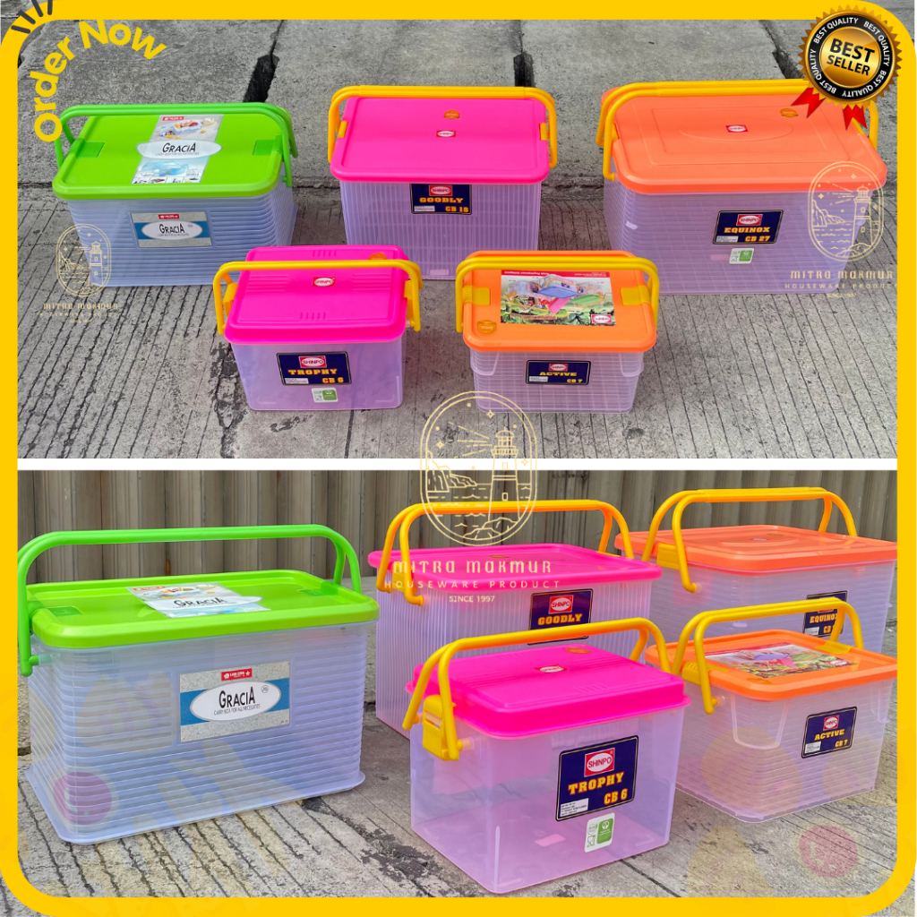 CONTAINER BOX HANDLE 6-7-18-27 LITER KONTAINER BOX SHINPO BOX SERBAGUNA