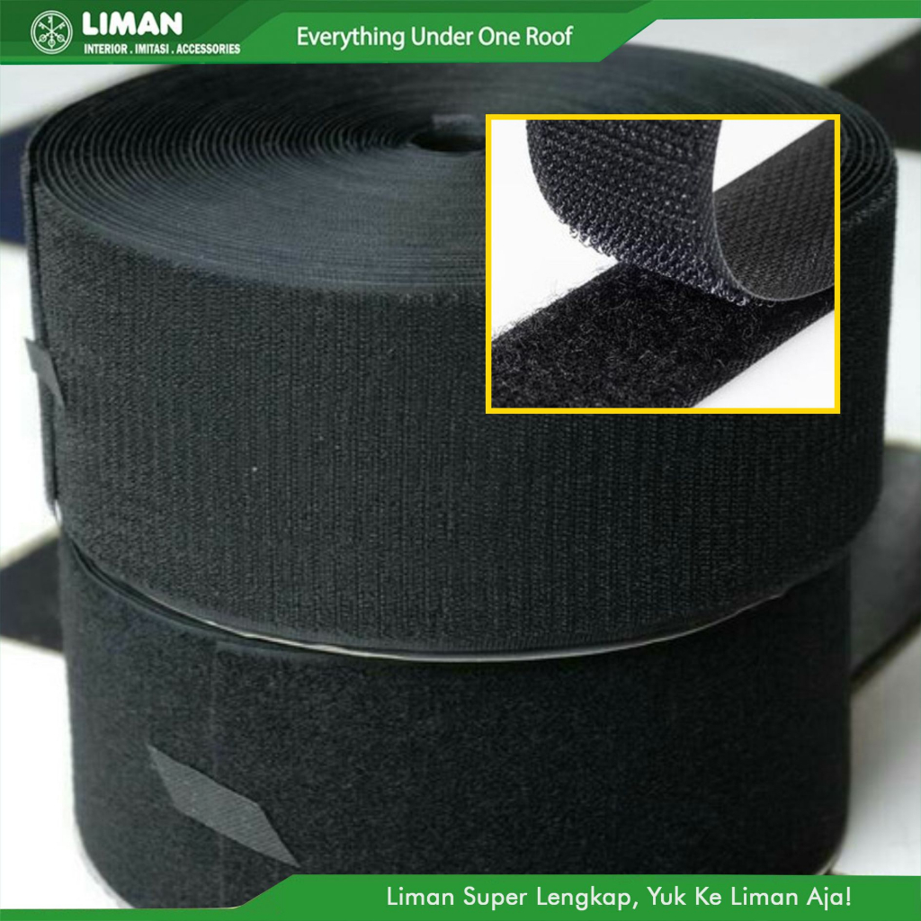 Velcro Perekat Tas 10cm HITAM PUTIH