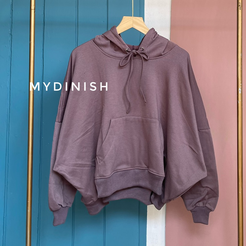 Rika Hoodie Batwing Oversize Sweater wanita Polos