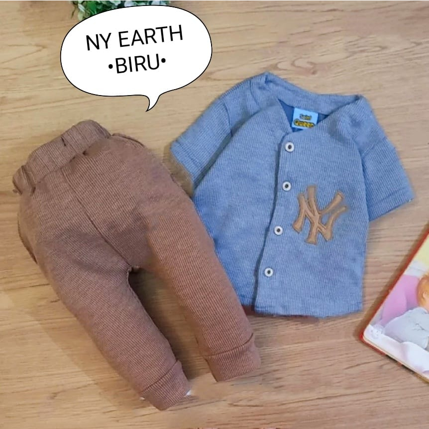 Setelan Baju Anak Laki - Laki / Baju Bayi Laki- Laki Motif Wool NY