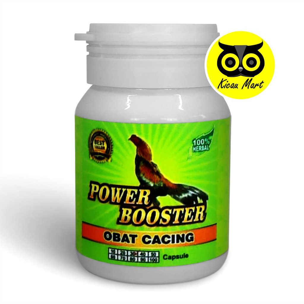 Obat Cacing Ayam Power Booster Premium Best Seller 100% Herbal Alami Obat Cacingan Ayam Jago Ayam Bangkok Kapsul Capsule Obat Cacing Gilig Cacing Pita