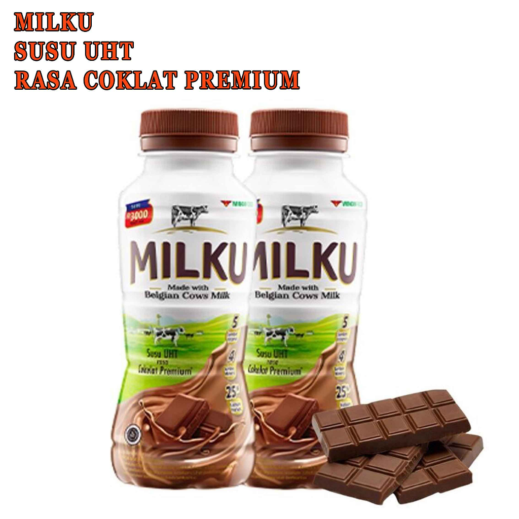 Susu UHT* Milku* Rasa Coklat Premium* 200ml