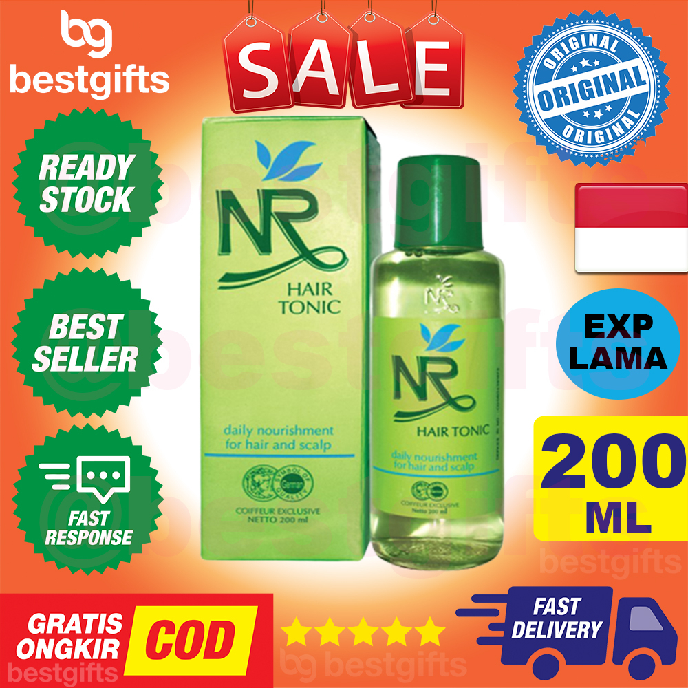 NR HAIR TONIC TONIK KESEHATAN RAMBUT MEMBERKUAT AKAR KEPALA MENGURANGI KERONTOKAN 200 ML