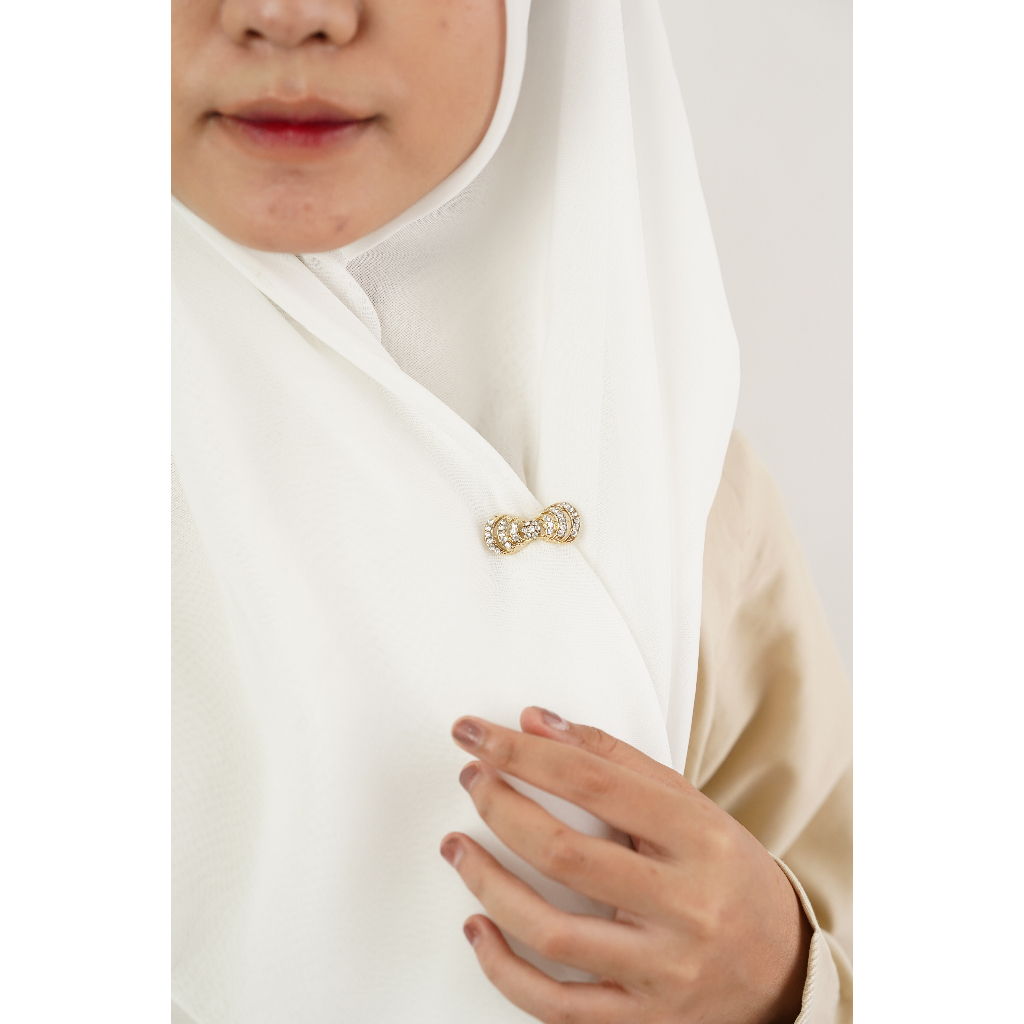 BROS DAGU HIJAB KECIL MODEL PITA WARNA GOLD DAN SILVER STYLE KOREA