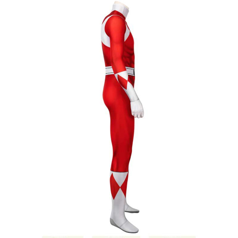 Anak -anak Perkasa Morphin Power Rangers Kostum Cosplay Gaun Pesta Mewah Superhero Jumpsuit