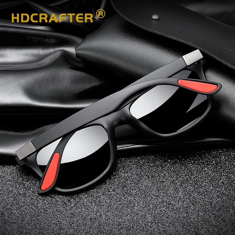 COD❤Kacamata Mengemudi Terpolarisasi Unisex Cool Square Shading Sun Glasses Naik Sepeda A one