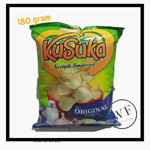 

Kusuka Keripik singkong Rasa Original / Cassava Chips Original 180grm