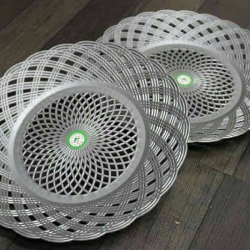 Piring Lidi Plastik Anyaman Rotan Bambu SATUAN / 1 PCS