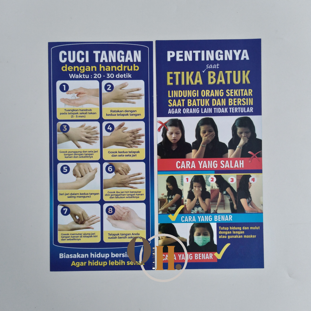 

Flyer Etika Batuk dan Bersin - Flyer Cara Cuci Tangan - PHBS