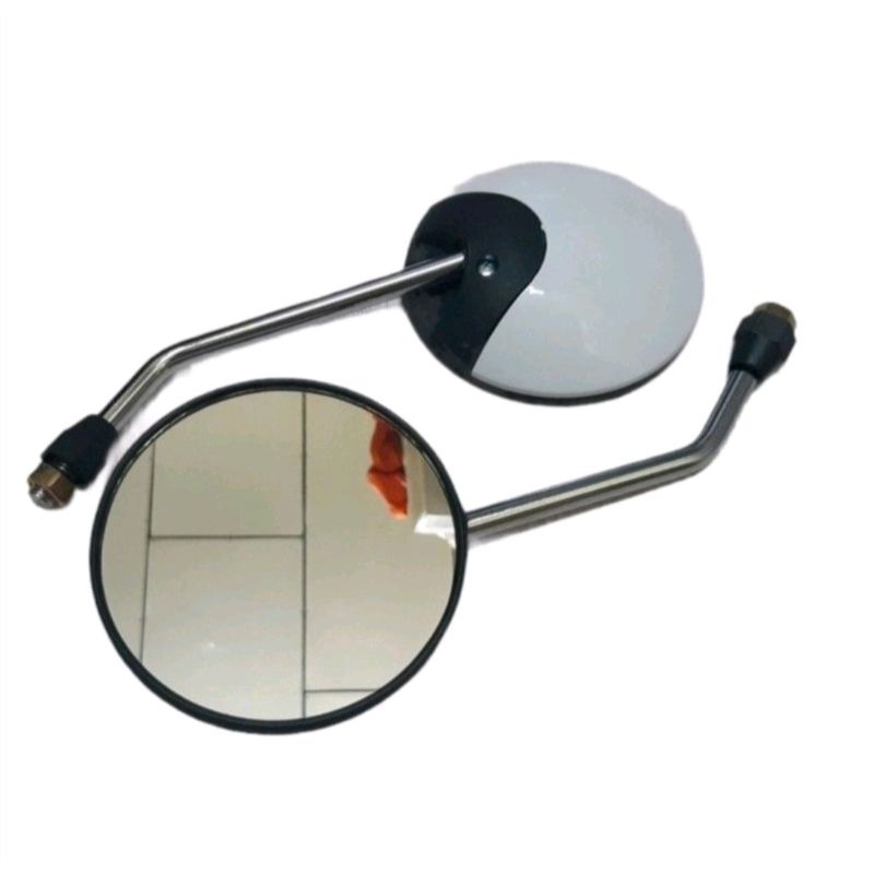 Spion bulat karbon tangkai chrome Honda Scoopy lama Genio beat Vario Revo Supra dll