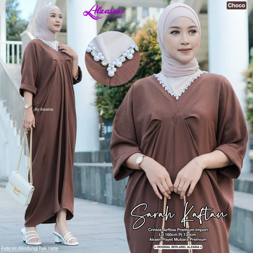 Sarah Kaftan Fashion Muslim Original Produk By Alzaina