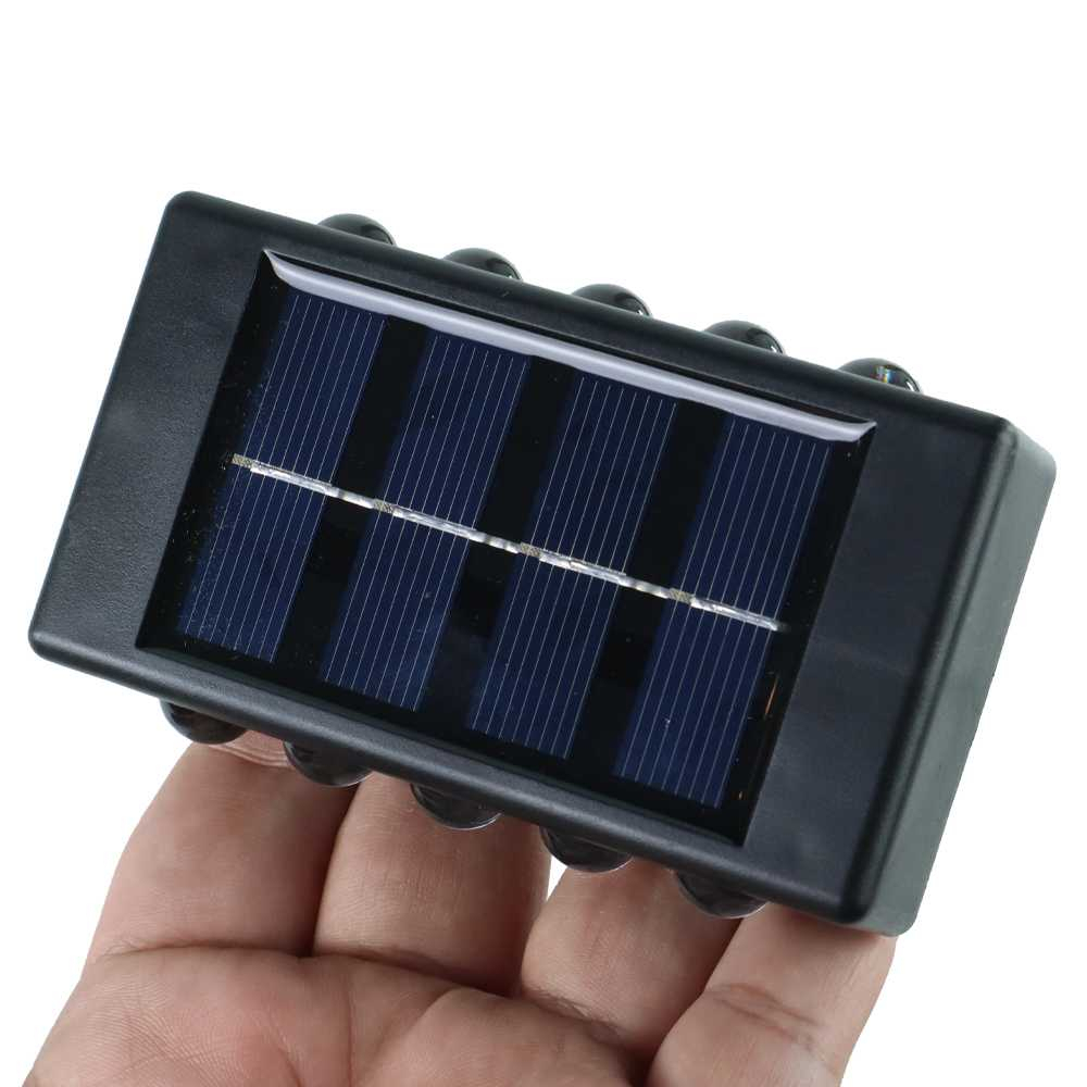 Lampu Dinding Solar Outdoor Modern IP65 600mAh Warm White Lampu Aksesoris Rumah Cahaya Terang Tahan Air Desain Berkualitas