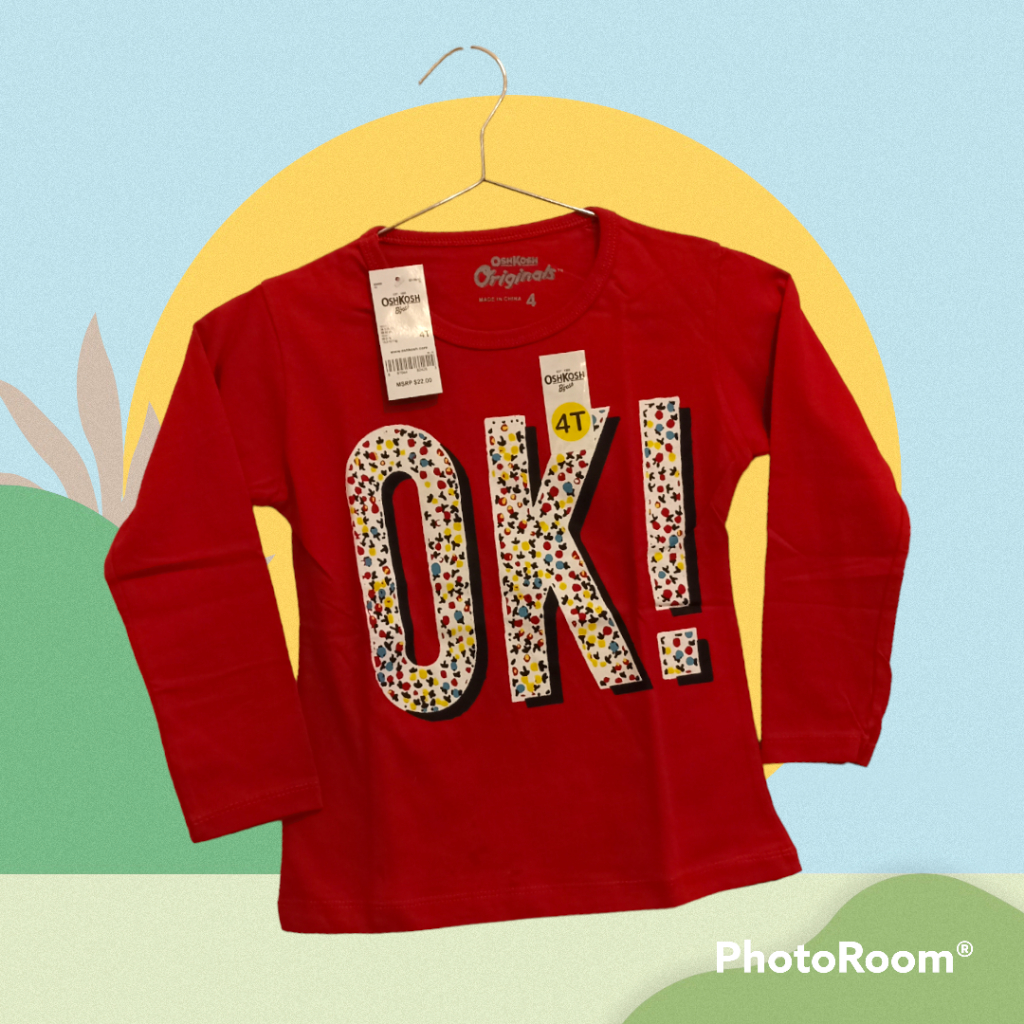 KAOS ANAK PEREMPUAN LENGAN PANJANG OSHKOSH