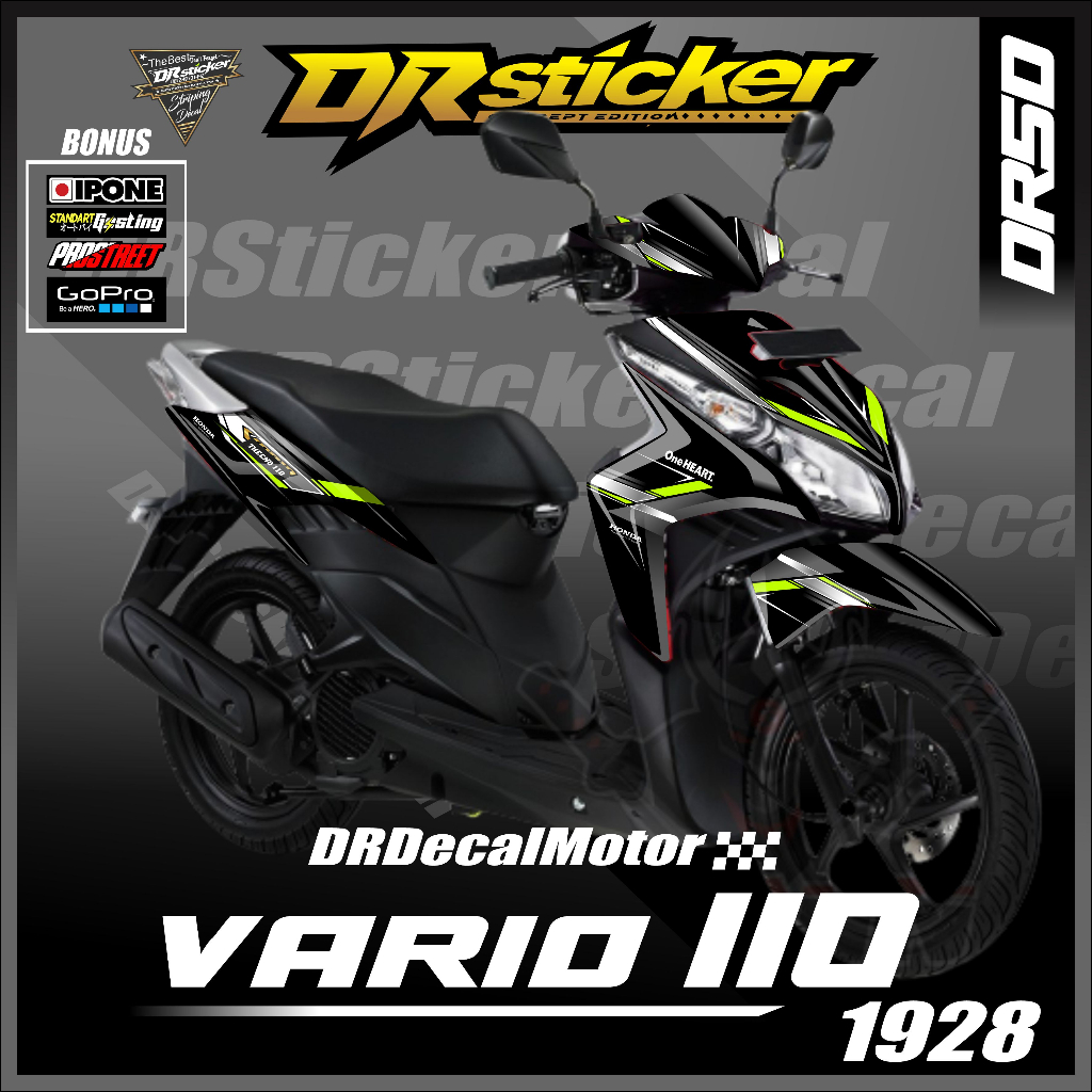 stiker motor stiker vario techno 110 design grafis minimalis decal vario techno 110 fullbody