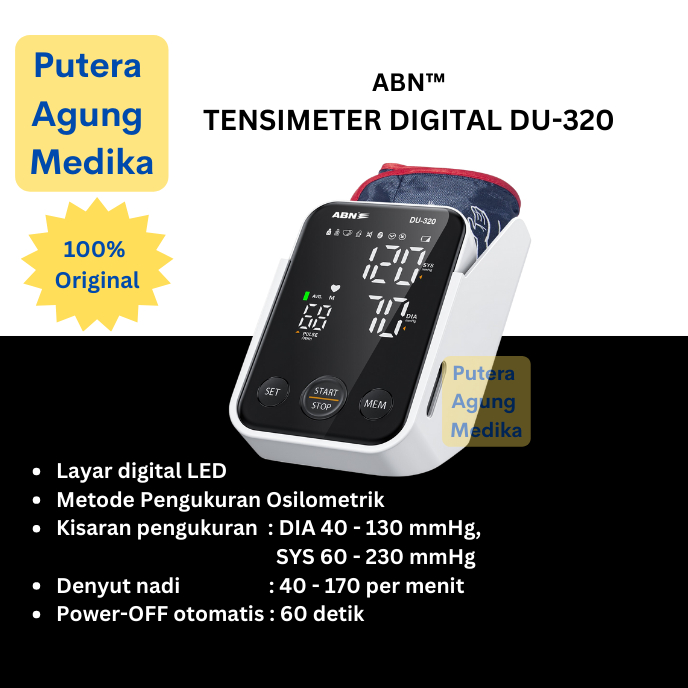 Tensimeter Digital ABN DU-320 Original Praktis Mudah